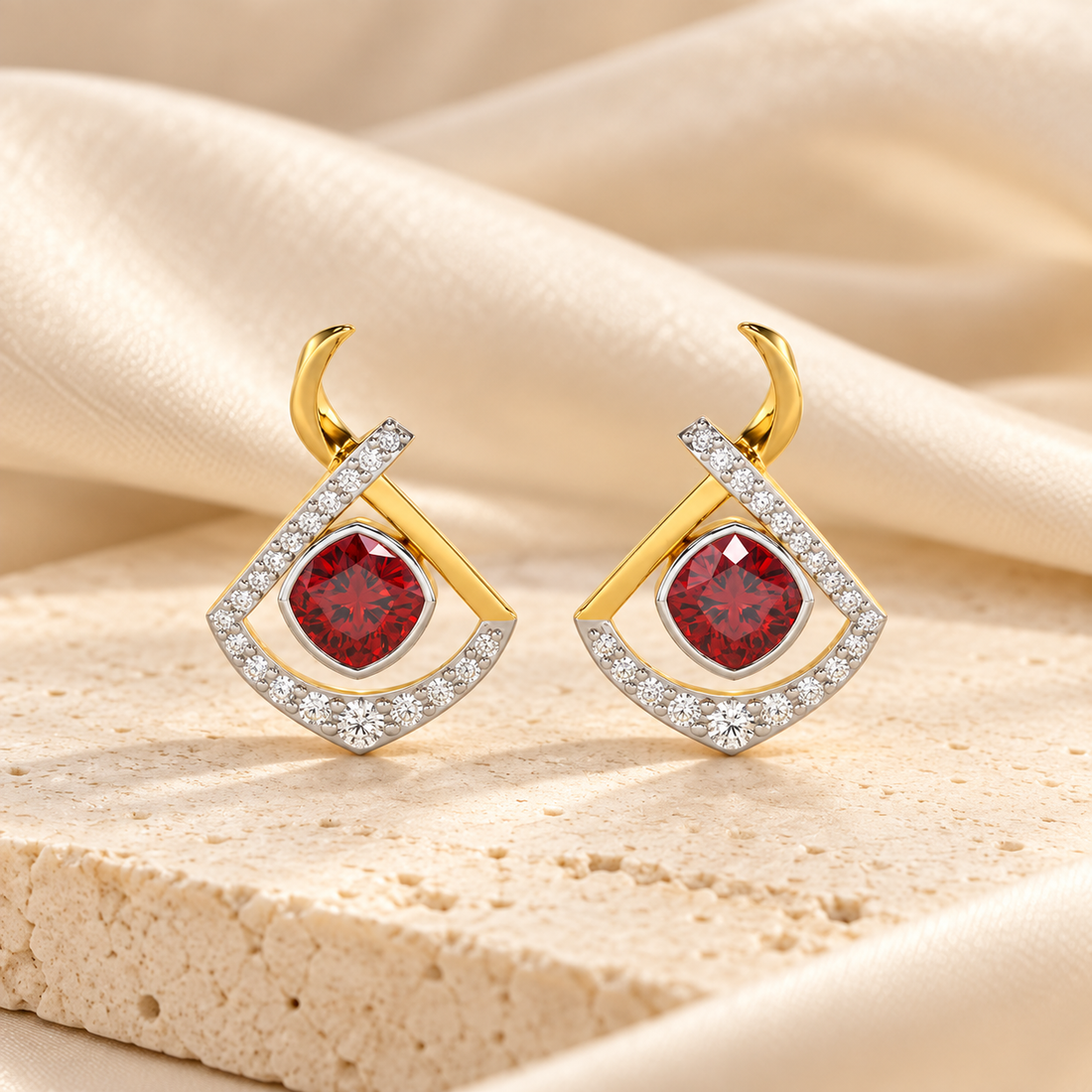 Radiant Rapture Garnet Silver Earrings
