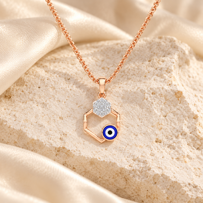 Seeing Shield Silver Pendant - Rose Gold - Aesthetic