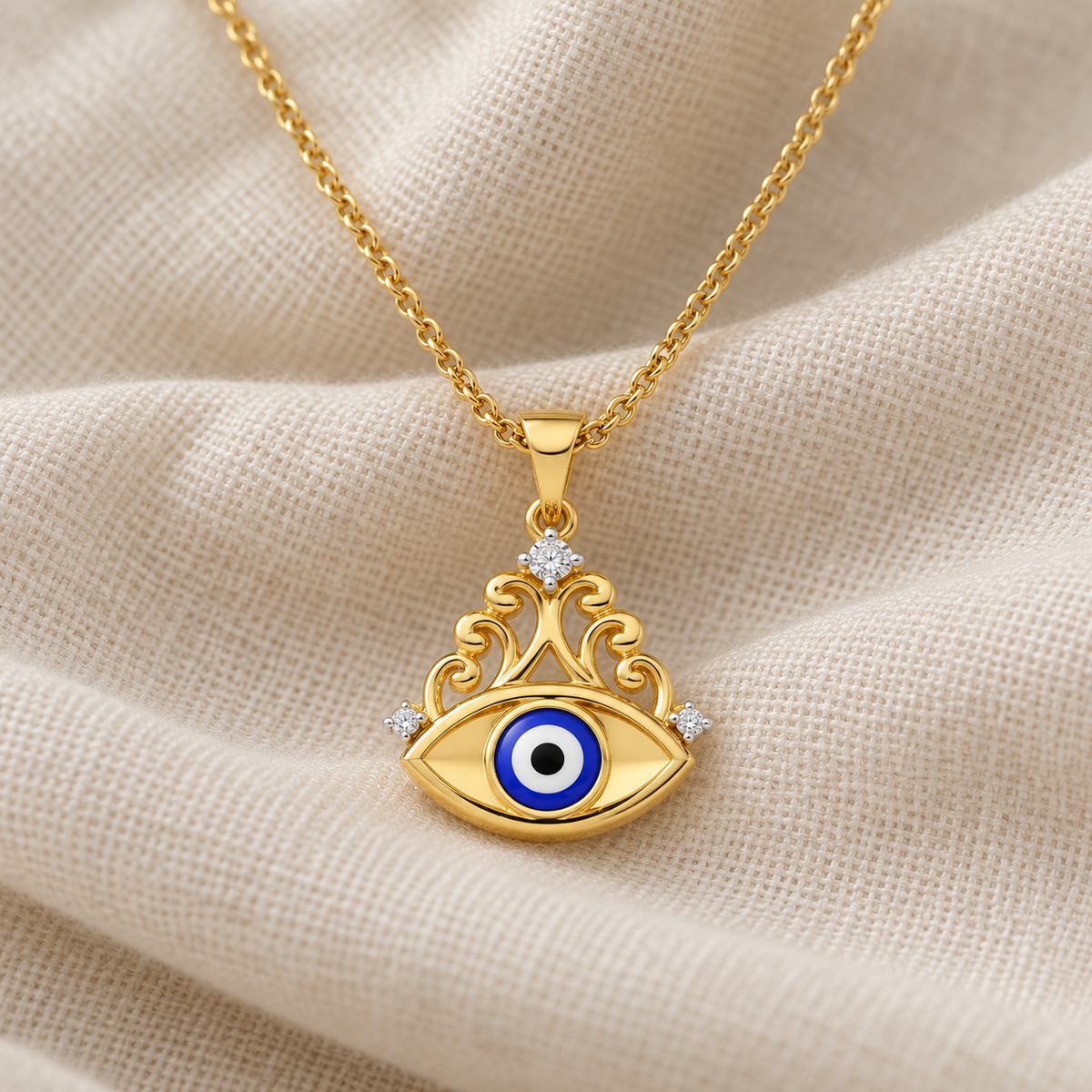 Serenity Shield Silver Pendant - Yellow Gold - Aesthetic