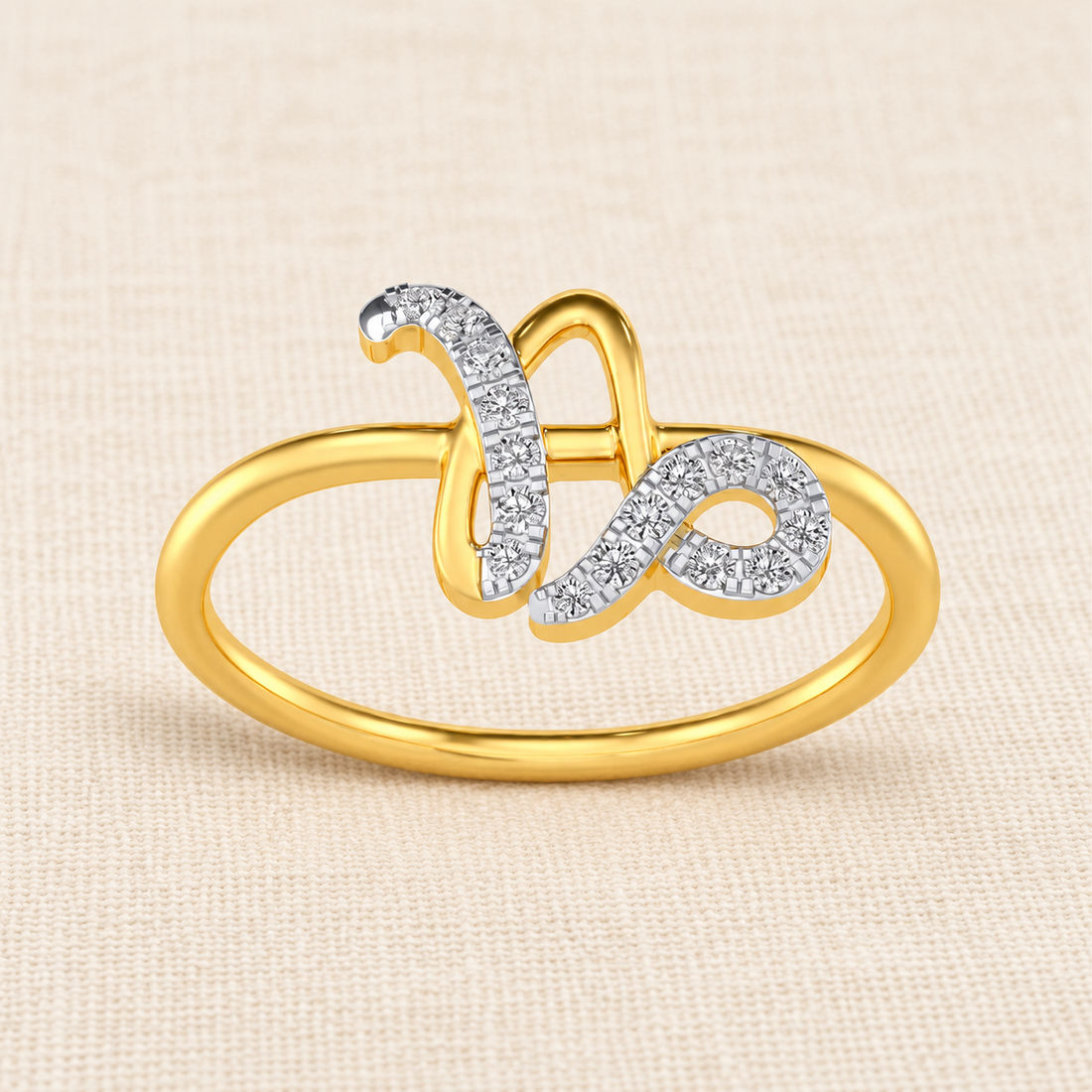 Shiny Capricorn Silver Ring