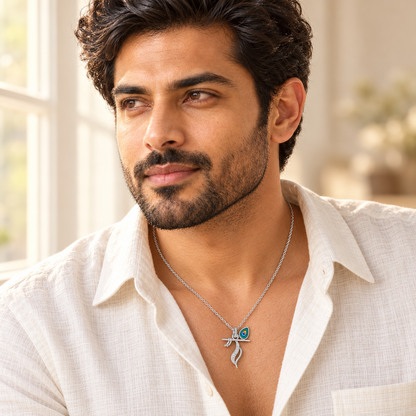 Shyam Blessing Pendant - Silver - Model