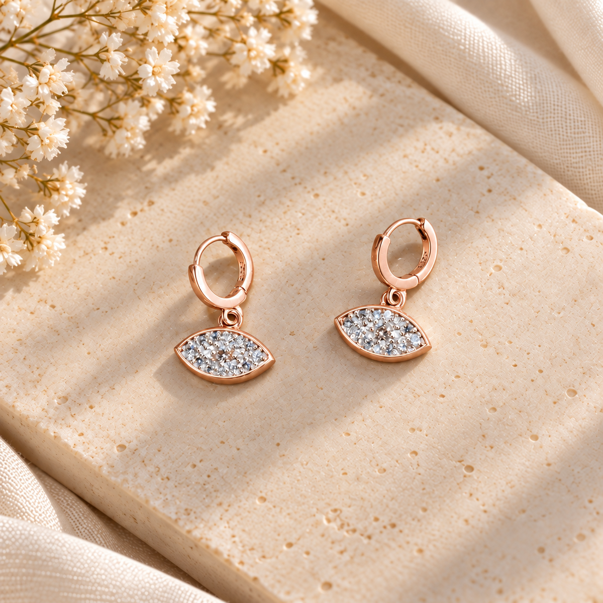 Silver Aura Drops - Rose Gold - Aesthetic