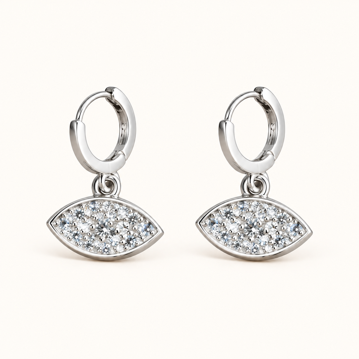 Silver Aura Drops - White Gold - Product front view
