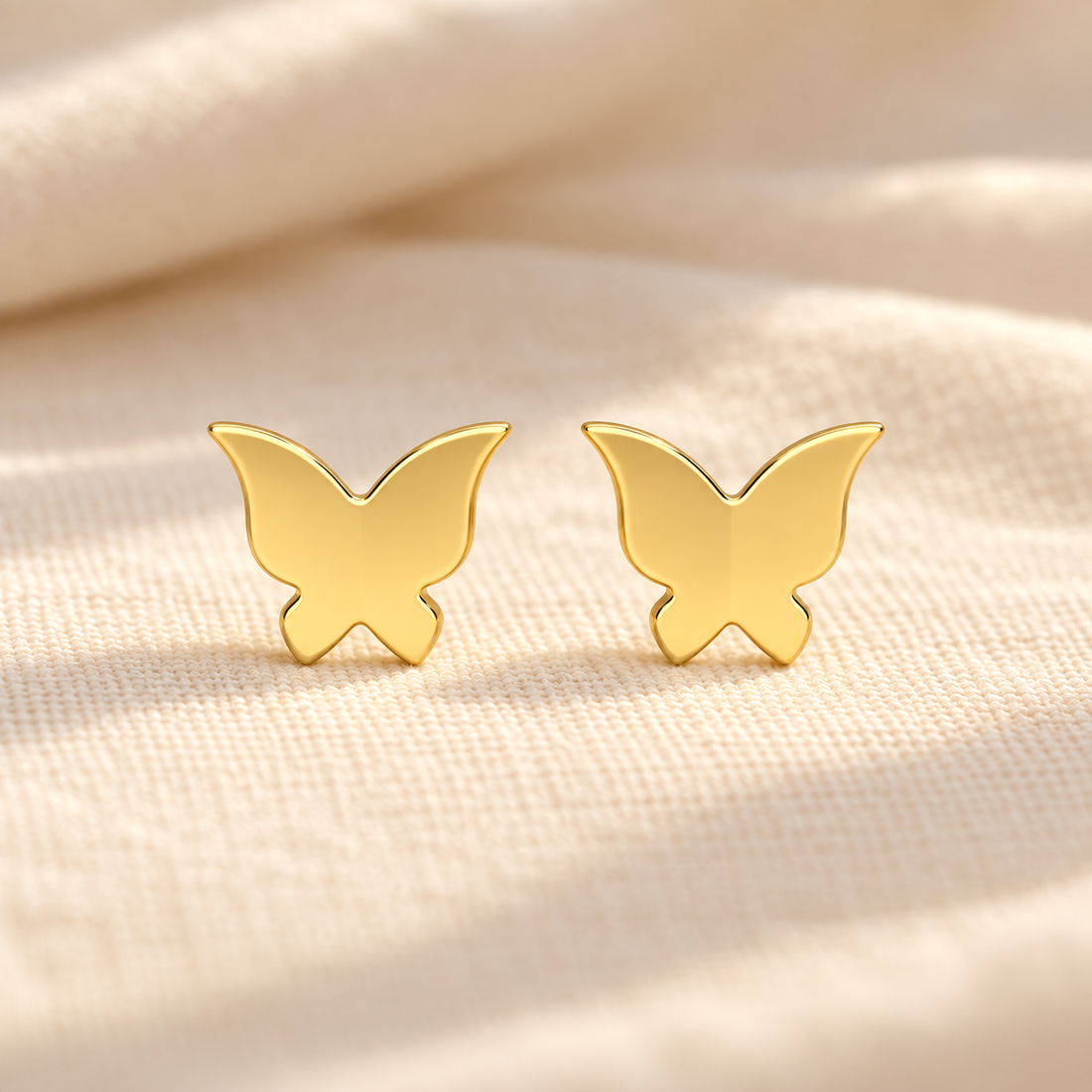 Small Butterflies Silver Earring Studs
