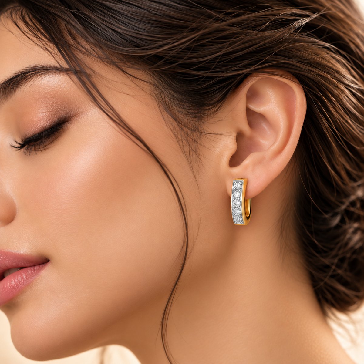 Swarna Silver Bali - Yellow Gold - Model