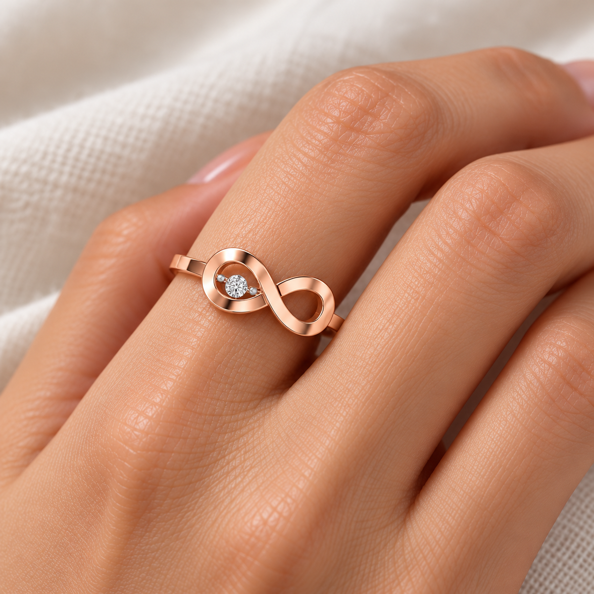 Tentacle Silver Ring - Rose Gold - Model