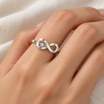 Tentacle Silver Ring - White Gold - Model