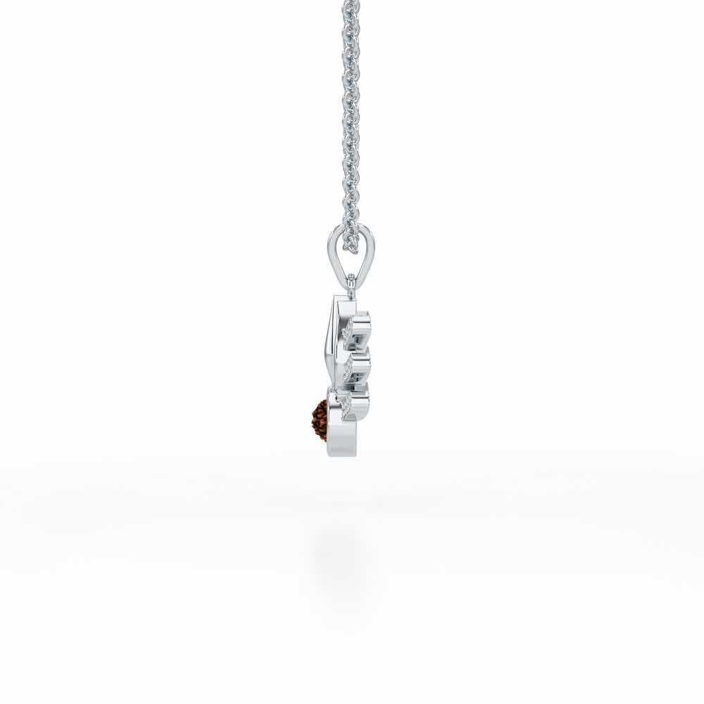 Trishul Silver Pendant - White Gold - Image 4