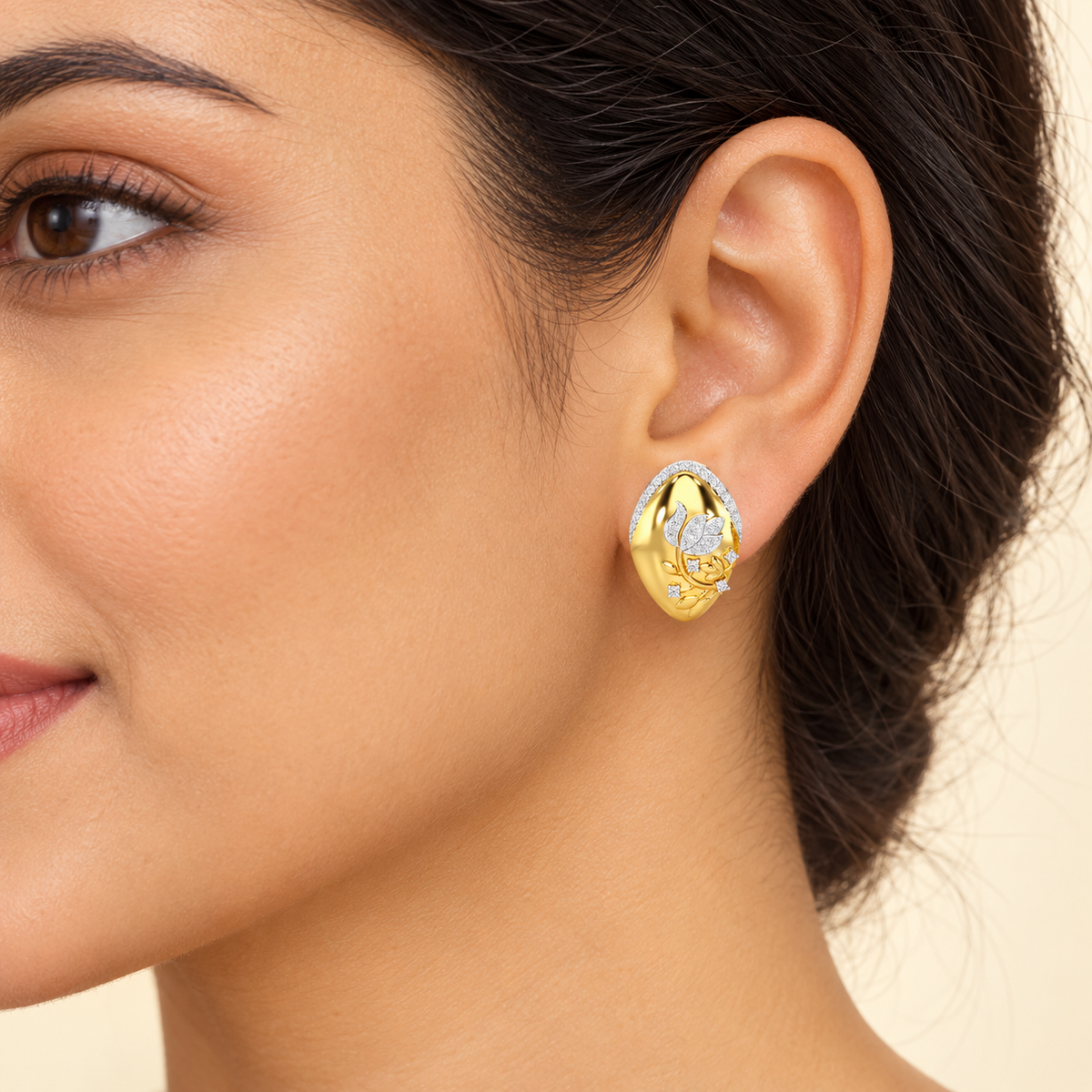 twilight sparkle silver earrings - Yellow Gold - Model