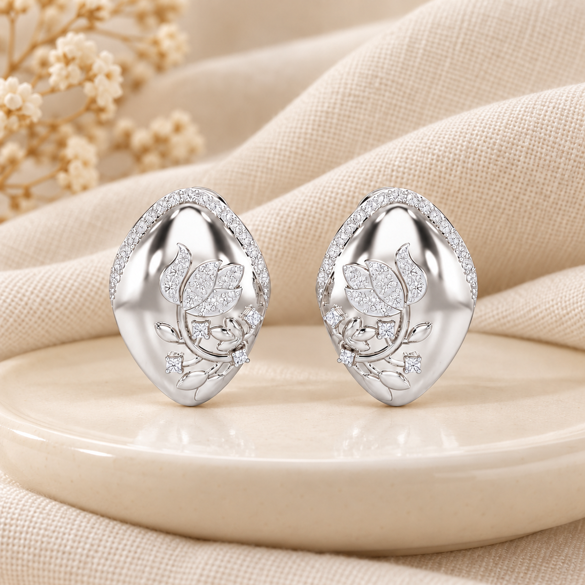 twilight sparkle silver earrings - White Gold - Aesthetic