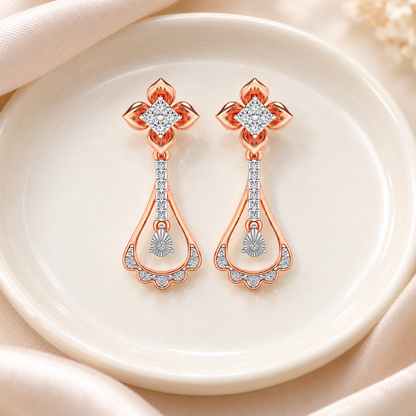 Visionary Drops Earrings - Rose Gold - Aesthetic