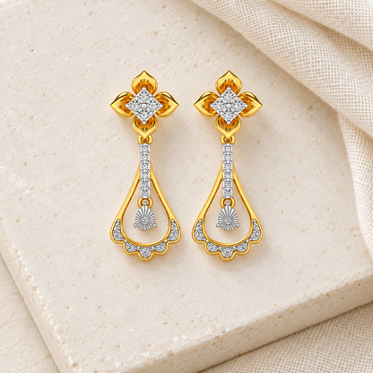 Visionary Drops Earrings - Yellow Gold - Aesthetic