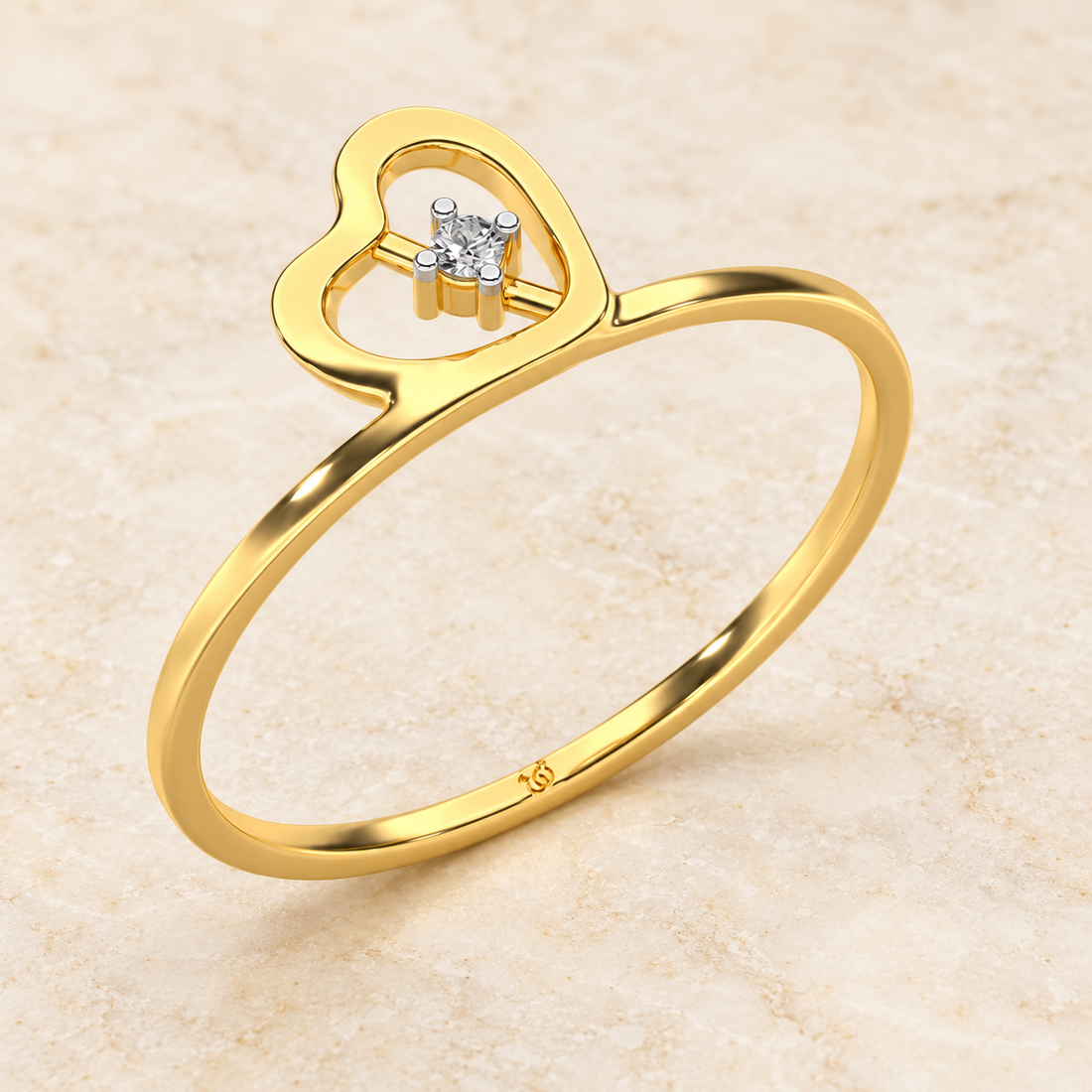 Heart Strand Silver Ring